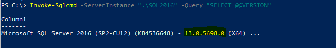 Get SQL Server version with PowerShell
